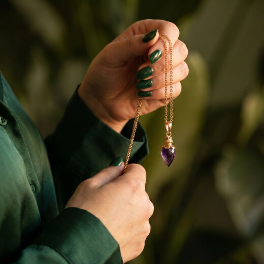 Faceted amethyst necklace by Mirabelle
